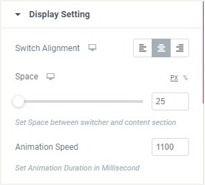 Content Switcher- DisplaySetting