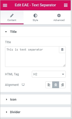 Text Separator - Title